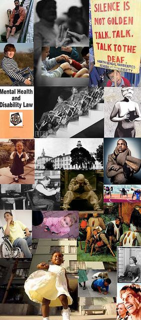 Be Informed_Sustainable Change_photo montage of disability community portraits, books, and artwork_Part 2 of 4