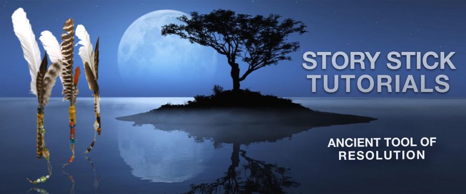 Be Informed_Story Stick Tutorials _Ancient Tool of Resolution_ photo of small island with silhouette of tree during moonrise with suspended story sticks