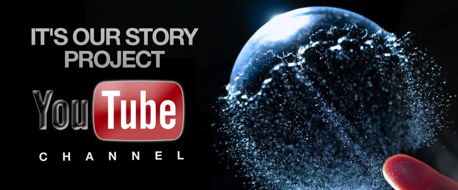 Its' Our Story Project_You Tube Channel_photo of bubble being bursted by finger with You Tube logo