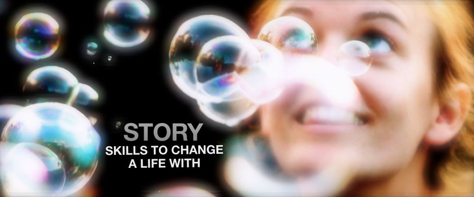 Be Involved_Video History Trainings_Story Skills to Change a Life With_photo of young woman gazing skyward through a sea of bubbles