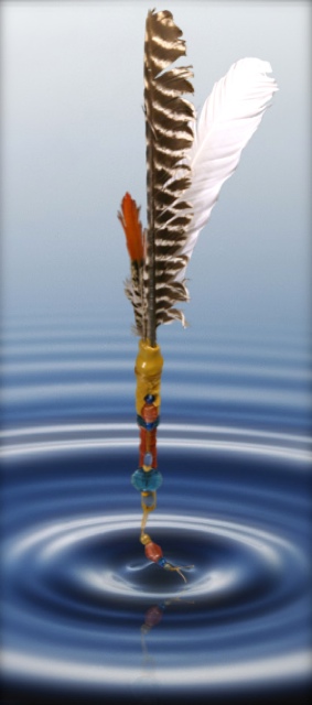 Be Informed_Story Stick Tutorial_photo of story stick hovering over a water ripple