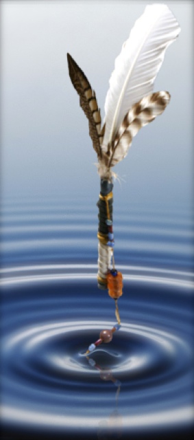 Be Informed_Story Stick Tutorial_photo of story stick hovering over a water ripple