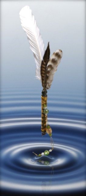 Be Informed_Story Stick Tutorial_photo of story stick hovering over a water ripple
