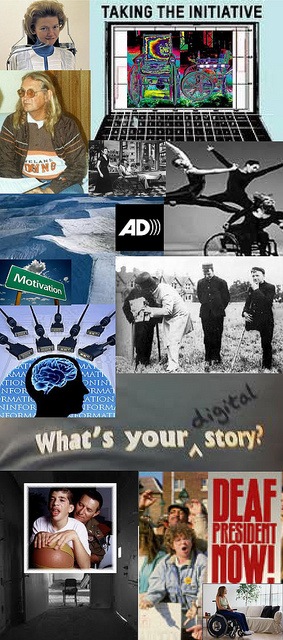 Be Involved_Video History Trainings_photo montage of people with disabilities participating in media activities. Part 2 of 2